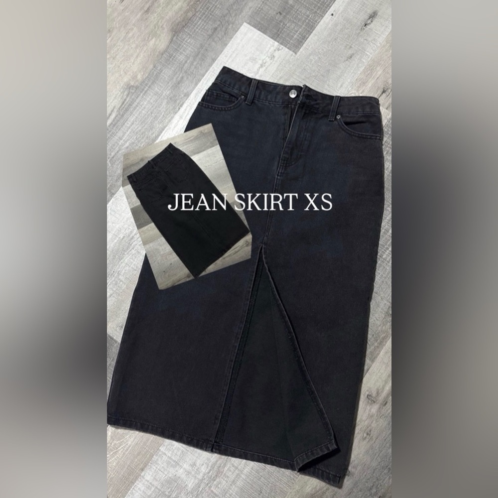 Women's Black Jean Skirt